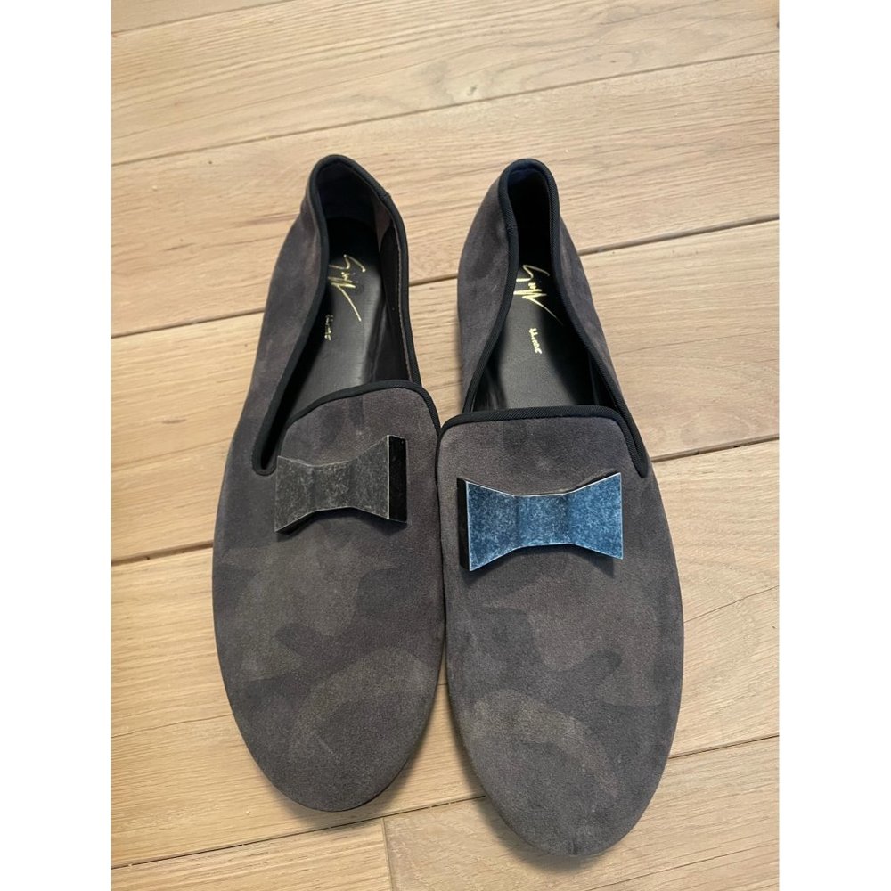 Guiseppe Zanotti Camo Loafer with Silver Hardware Bow